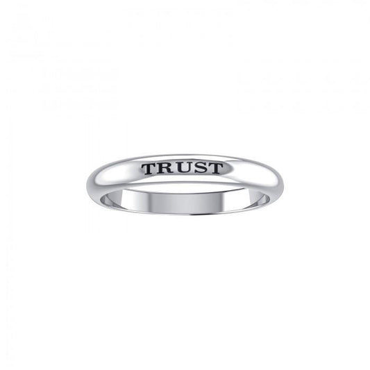 TRUST Sterling Silver Ring TRI612