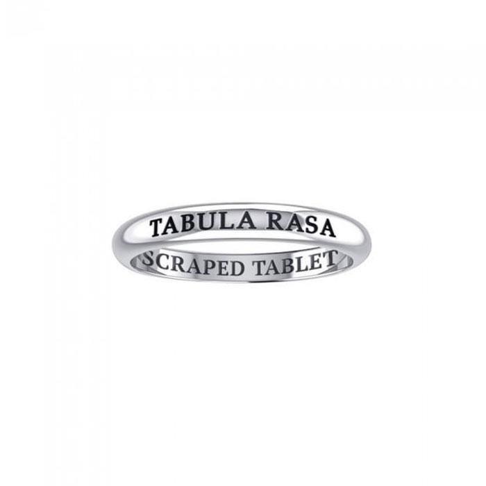 TEBULA RASA SCRAPED TABLET Sterling Silver Ring TRI620 - Wholesale Jewelry