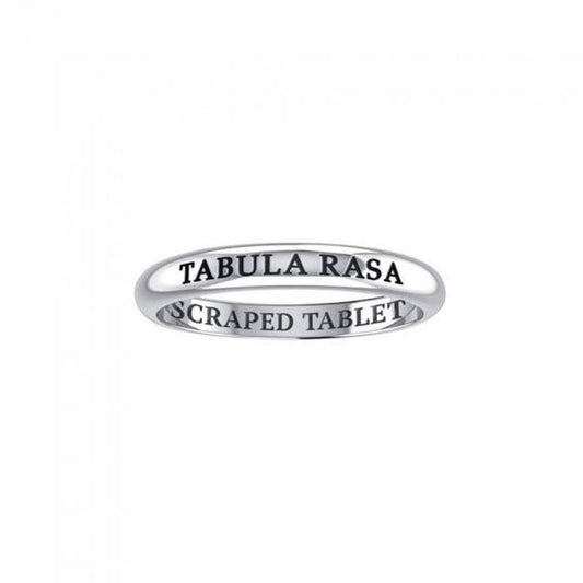 TEBULA RASA SCRAPED TABLET Sterling Silver Ring TRI620 - Wholesale Jewelry
