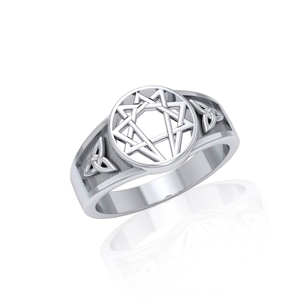 Enneagram Silver Ring TRI673 Ring