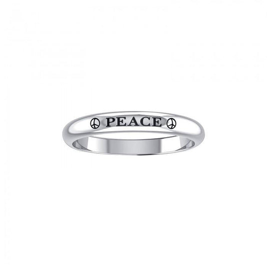 PEACE Sterling Silver Ring TRI758