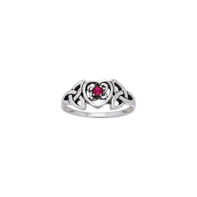 Celtic heart Silver Ring TRI817 - Wholesale Jewelry
