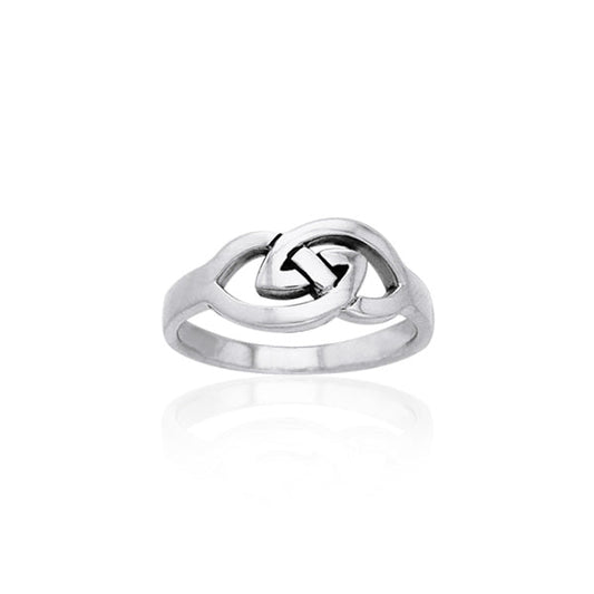 Modern Celtic Silver Ring TRI888 Ring