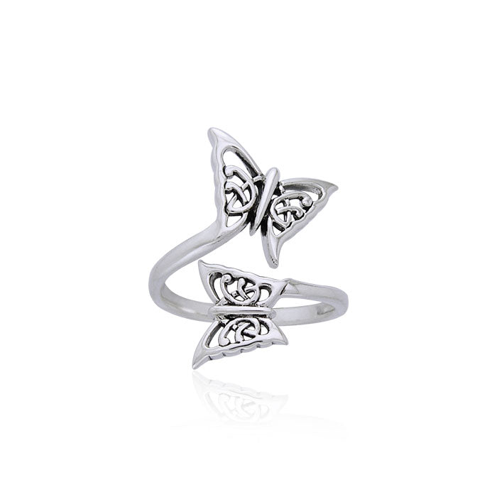 Celtic Butterfly Silver Ring TRI896 Ring