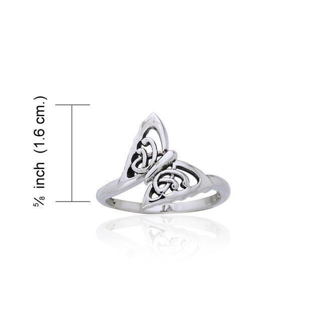 Celtic Butterfly Silver Ring TRI897 Ring