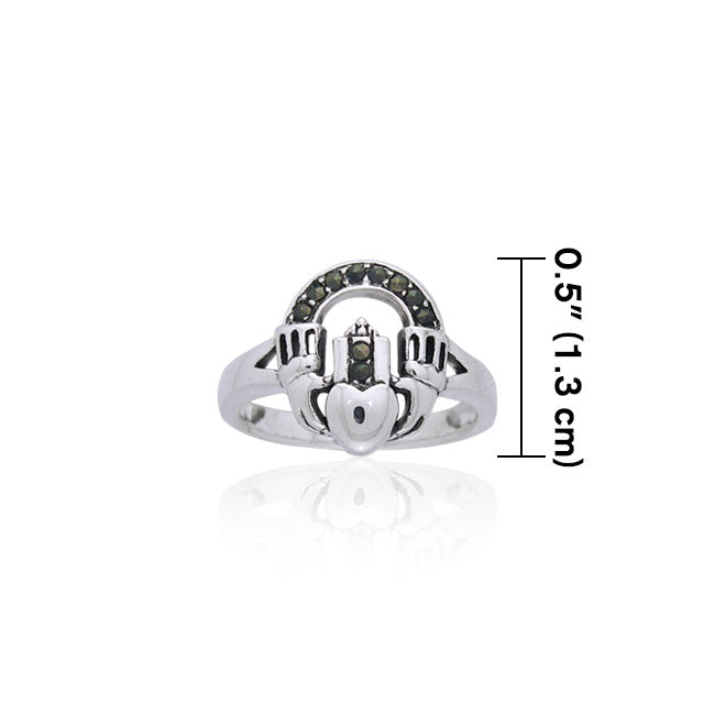 Celtic Claddagh Gemstone Ring TRI899 Ring