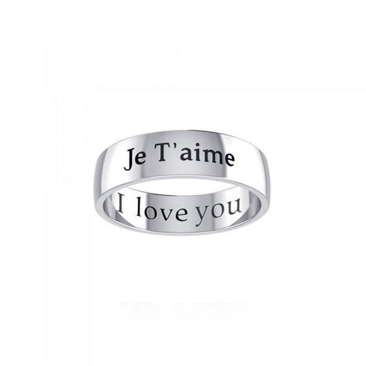 I Love You Sterling Silver Ring TRI976