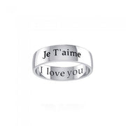 I Love You Sterling Silver Ring TRI976