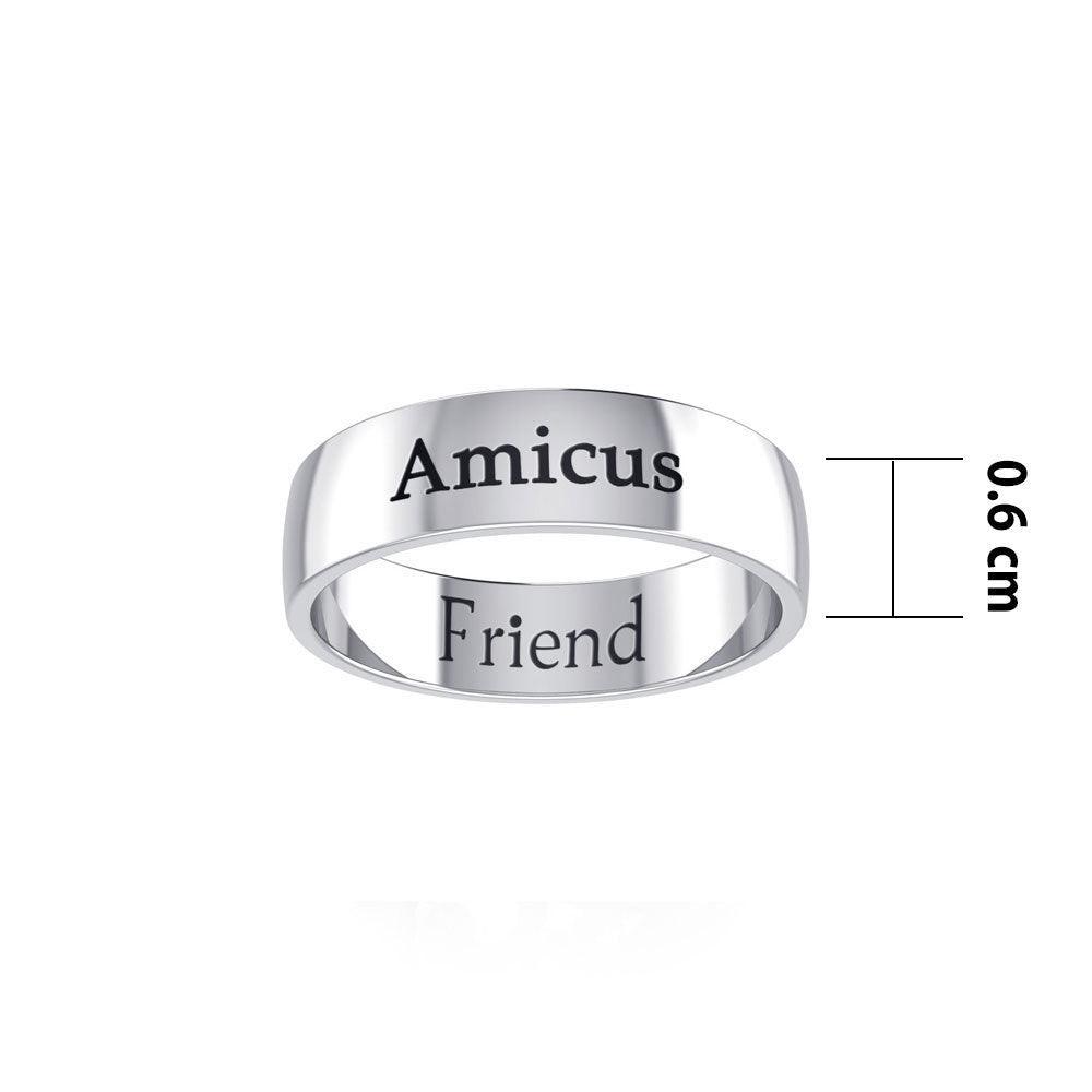 AMICUS FRIEND Sterling Silver Ring TRI978 - peterstone.dropshipping