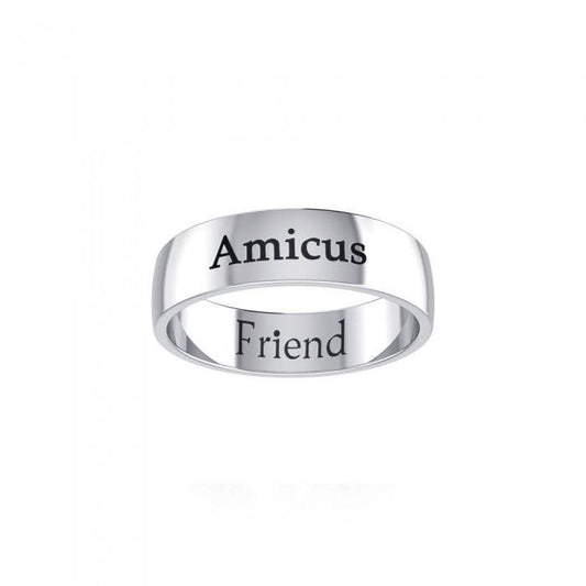 AMICUS FRIEND Sterling Silver Ring TRI978