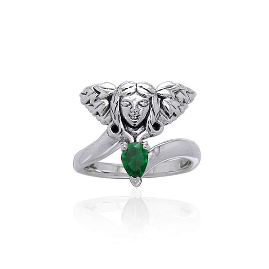 Guardian Angel Sterling Silver Gemstone Ring TRI988 Ring