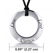 Live Love Dance Silver Pendant and Cord Set TSE269