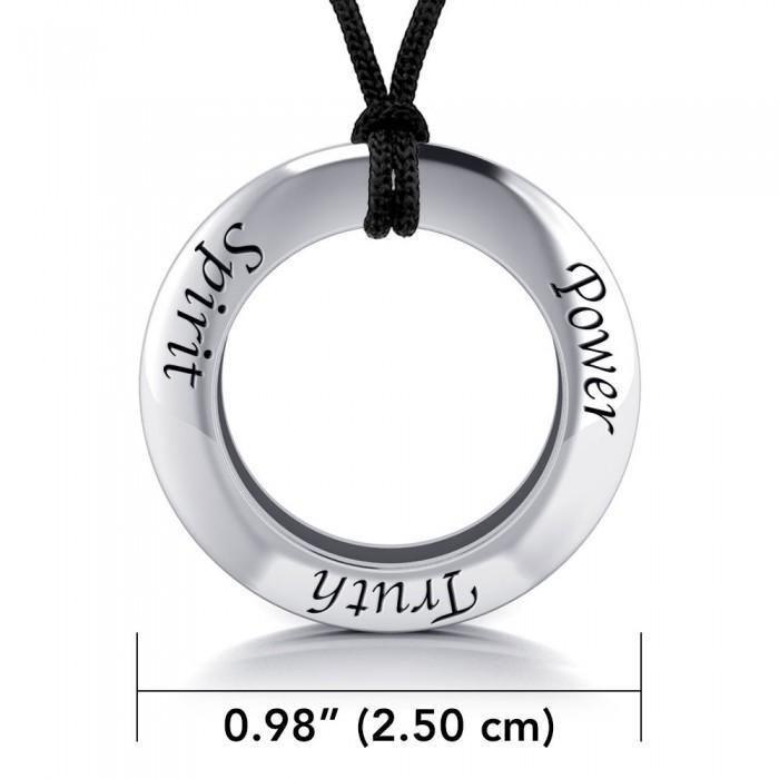 Power Truth Spirit Silver Pendant and Cord Set TSE271