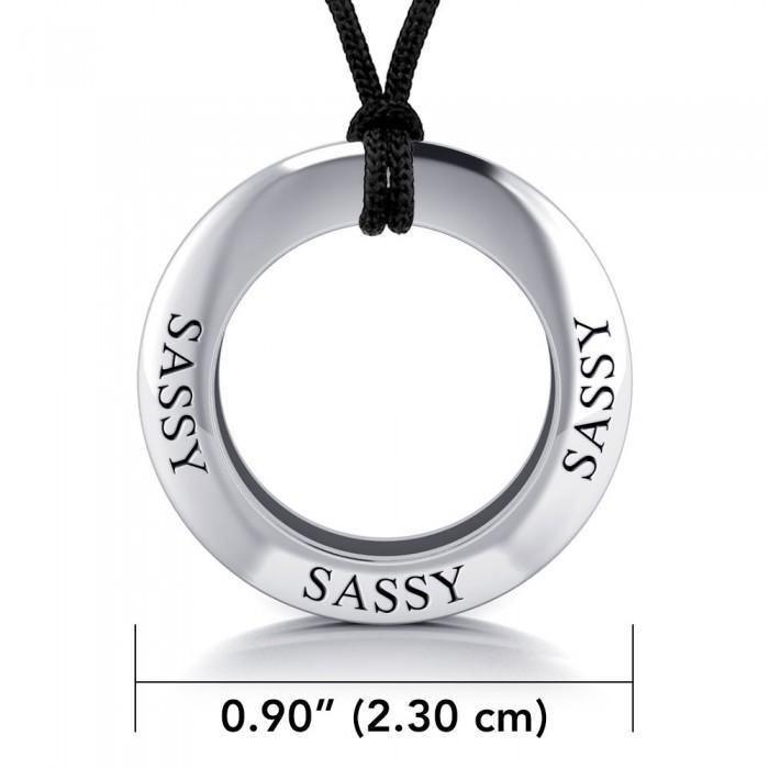 Sassy Silver Pendant and Cord Set TSE361