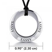 Sassy Silver Pendant and Cord Set TSE361