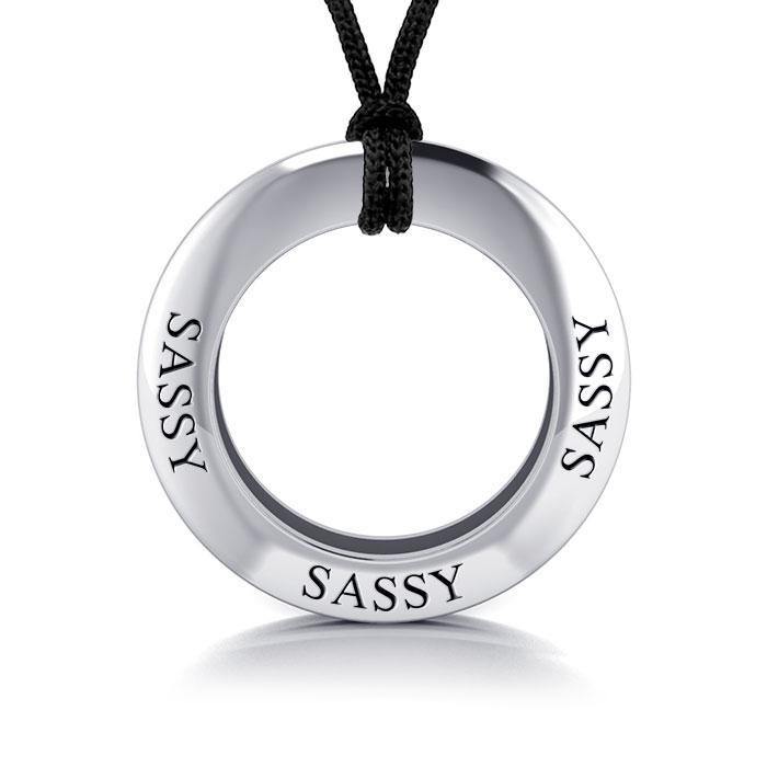 Sassy Silver Pendant and Cord Set TSE361