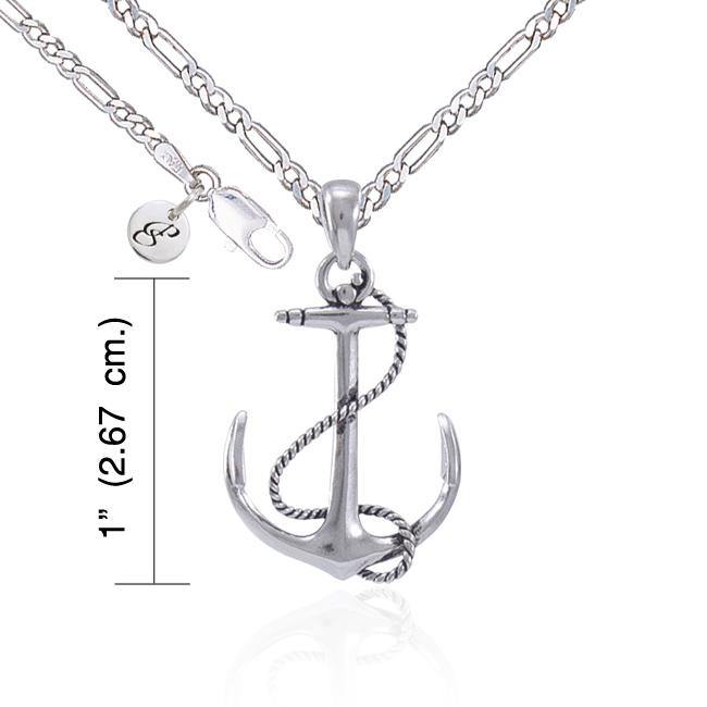 Anchor Rope Silver Necklace Set TSE696 Necklace