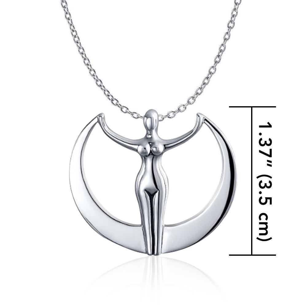Silver Astra Star Goddess Pendant and Chain Set by Oberon Zell TSE720 - Peter Stone Wholesale