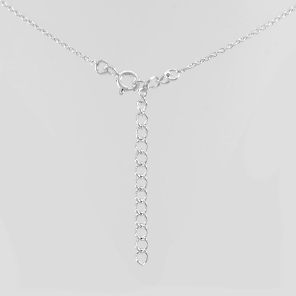 Silver Meditation Silhouette Chakra Gemstone Pendant and Chain Set TSE776 - Peter Stone Wholesale