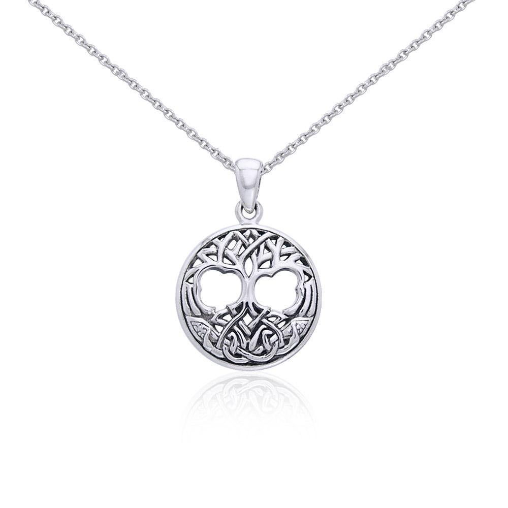 Silver Celtic Tree of Life Pendant and Chain Set TSE780 - Peter Stone Wholesale