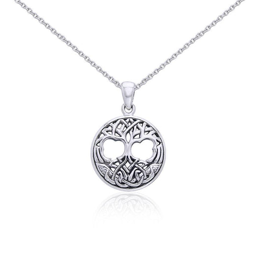 Silver Celtic Tree of Life Pendant and Chain Set TSE780 - Peter Stone Wholesale