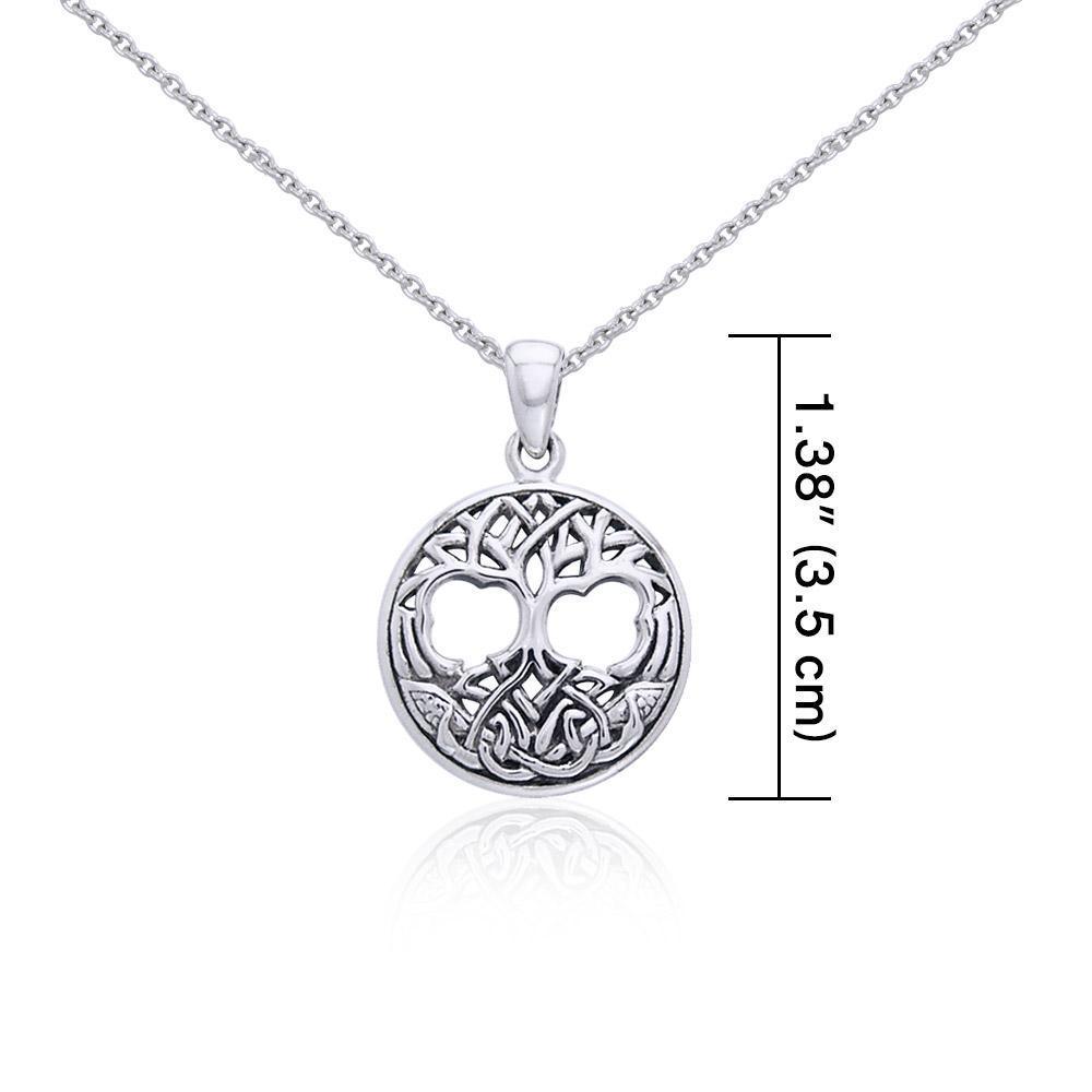Silver Celtic Tree of Life Pendant and Chain Set TSE780 - Peter Stone Wholesale