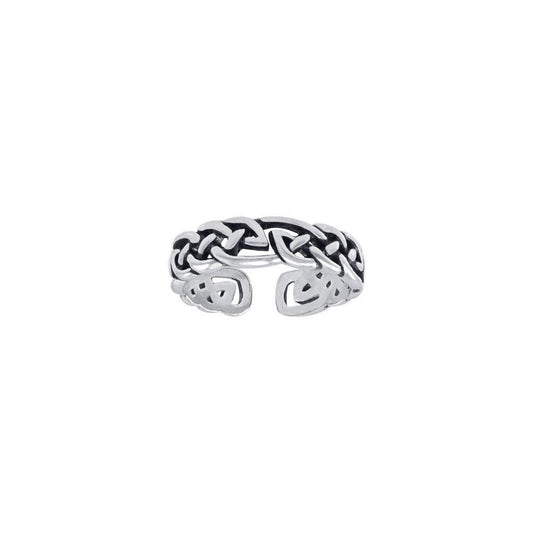 Celtic Knot Work Sterling Silver Toe Ring TTR069 - peterstone.dropshipping
