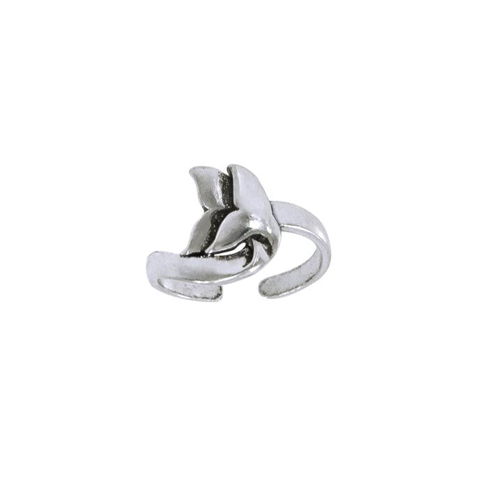 Double Whale Silver Wrap Ring TTR092
