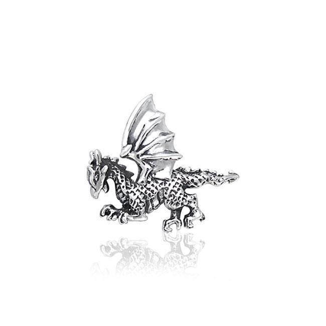 Clawing Dragon Silver Tie Tac TTT008 Tie Tack