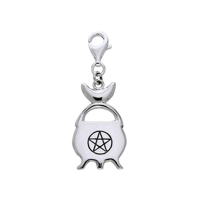Magickal Witches Cauldron Silver Charm TWC020
