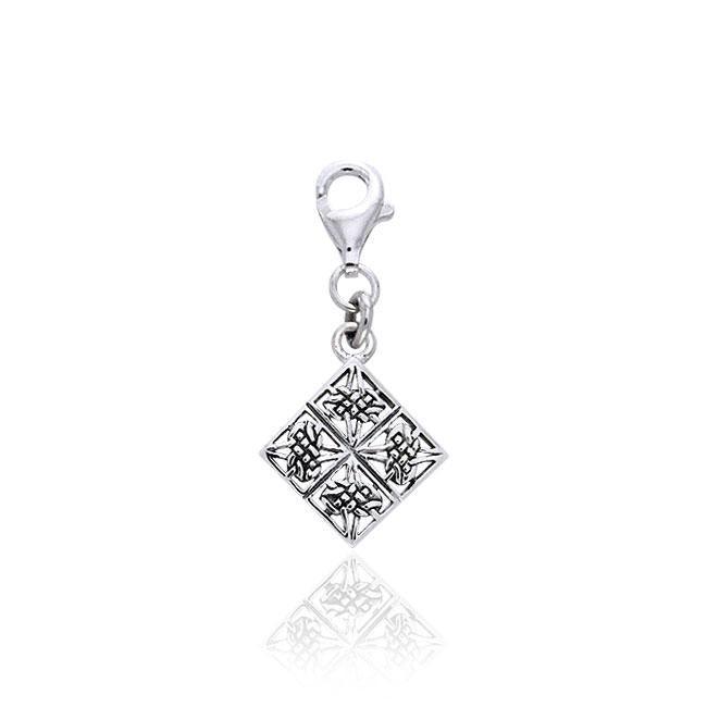Celtic Ulbster Cross Silver Clip Charm TWC039 Clip Charm