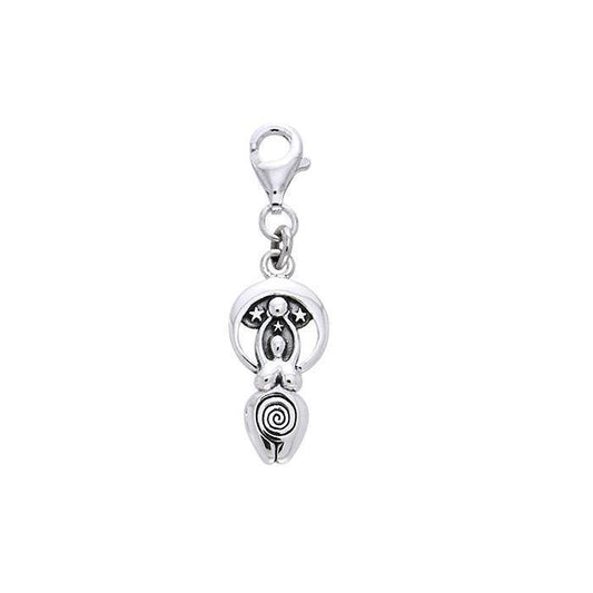 Spiral Moon Goddess Clip Charm TWC043