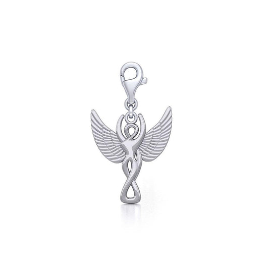 Angel Goddess Silver Clip Charm TWC165 - Wholesale Jewelry