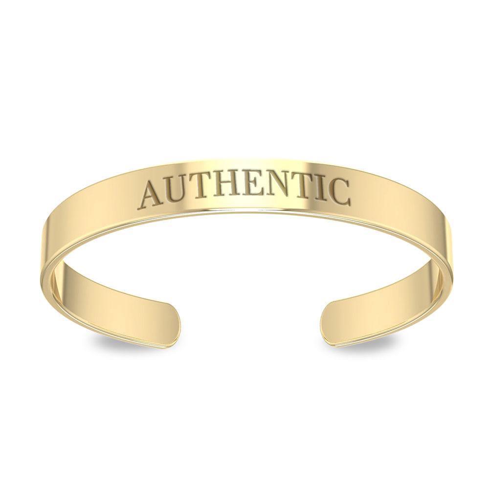 Small Cuff Bracelet 14K Gold Plated VBA195 Bangle