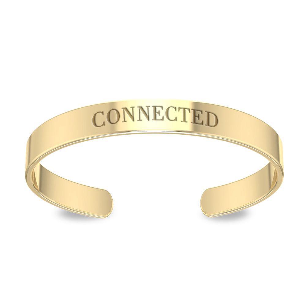 Small Cuff Bracelet 14K Gold Plated VBA195 Bangle