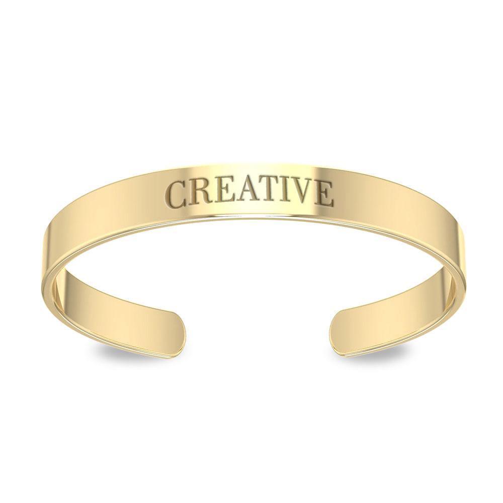 Small Cuff Bracelet 14K Gold Plated VBA195 Bangle