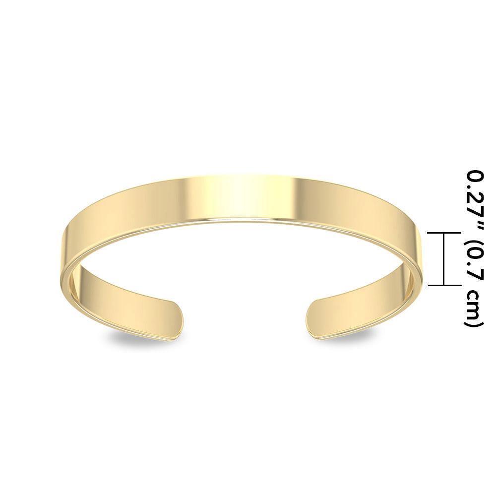 Small Cuff Bracelet 14K Gold Plated VBA195 Bangle