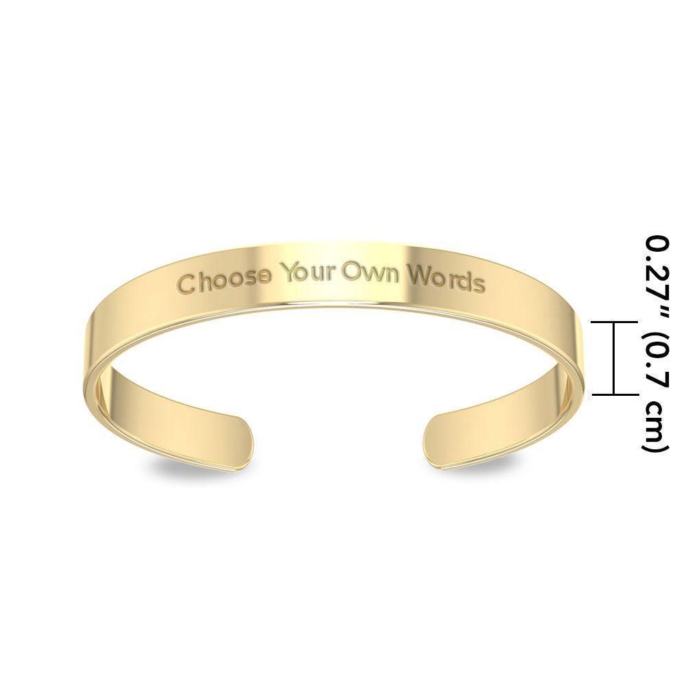 Small Cuff Bracelet 14K Gold Plated VBA195 Bangle