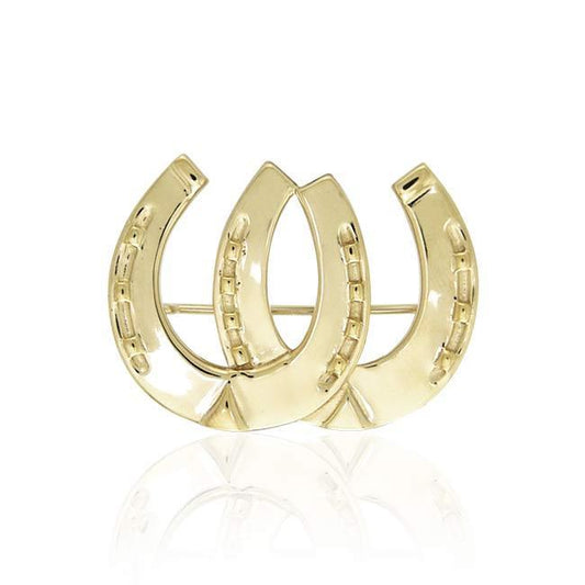 Horseshoes Equestrian Gold Vermeil Brooch VBC070 Brooch