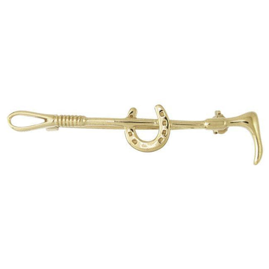 Horseshoe Riding Crop Vermeil  Brooch VBC078 Brooch
