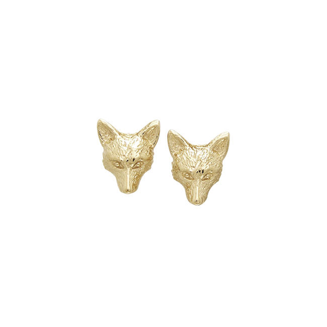 Vermeil Small Fox Post Earrings VER1068 Earrings