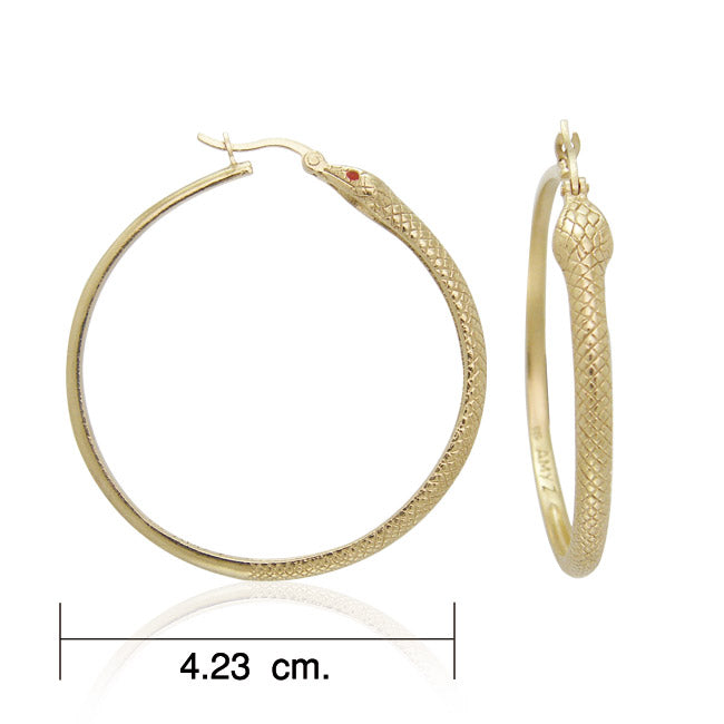 Snake Hoop Vermeil Earrings by Amy Zerner VER1208 Earrings