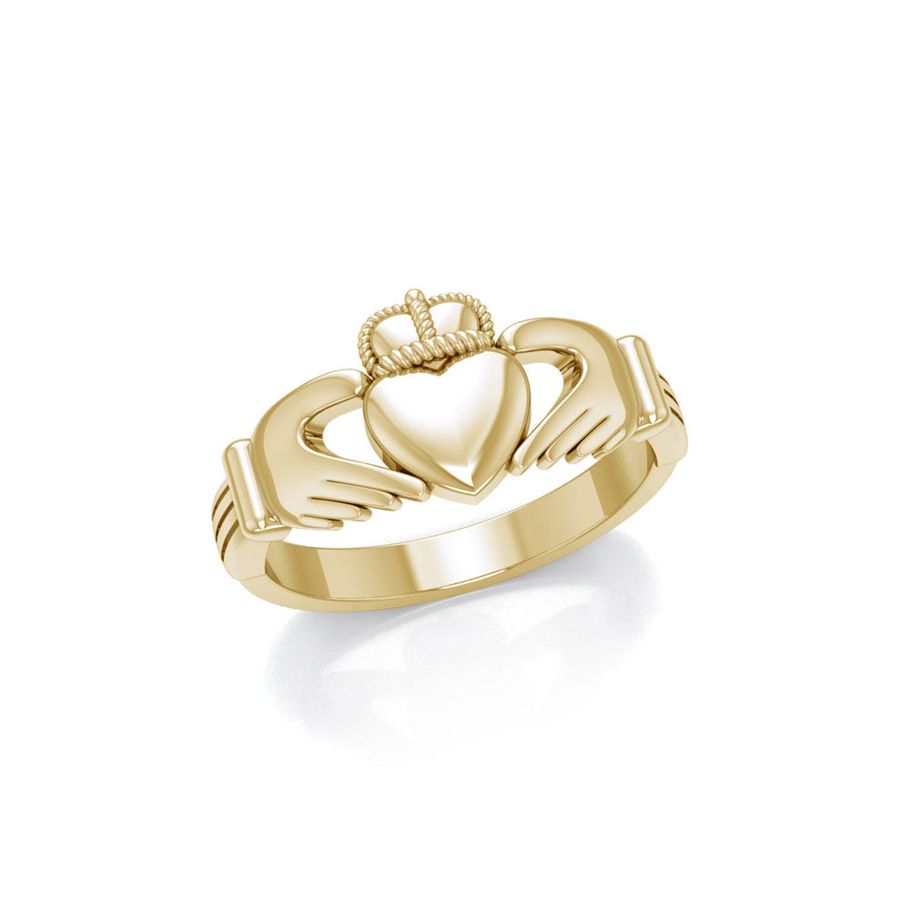 Irish Claddagh Gold Vermeil Ring VMG058R Ring
