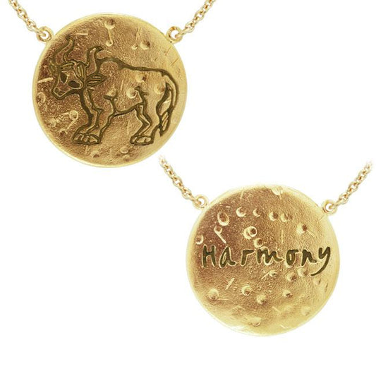 Taurus Astrology Vermeil Necklace By Amy Zerner VNC269 Necklace