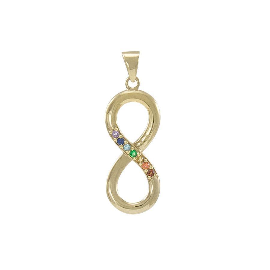 Symbol of Infinity with Gemstone Gold Vermeil Pendant VPD4457 Pendant