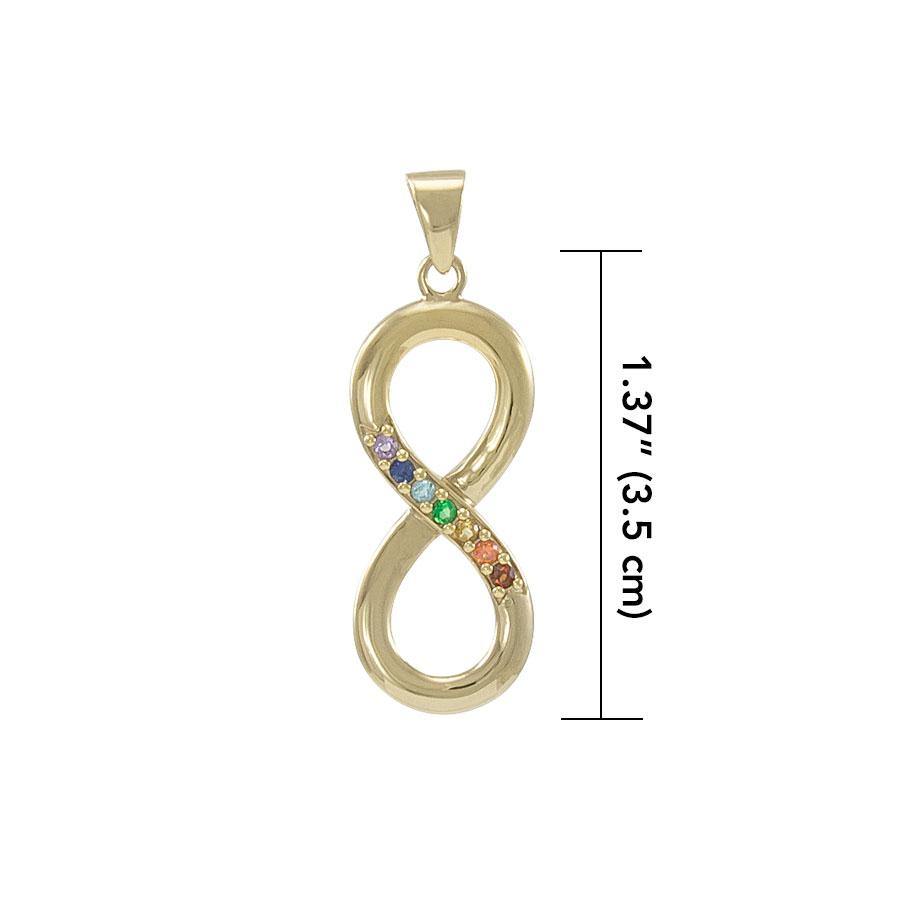 Symbol of Infinity with Gemstone Gold Vermeil Pendant VPD4457 Pendant