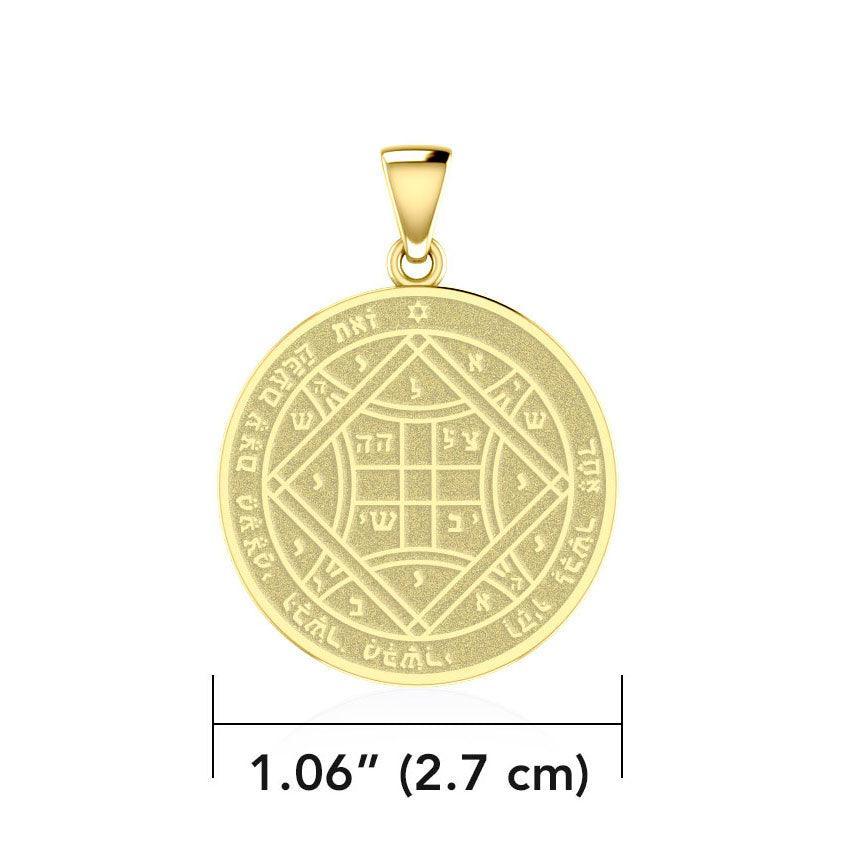 Solomon Seal of Love 18K Gold Vermeil Plate on Silver Pendant VPD5237 - peterstone.dropshipping
