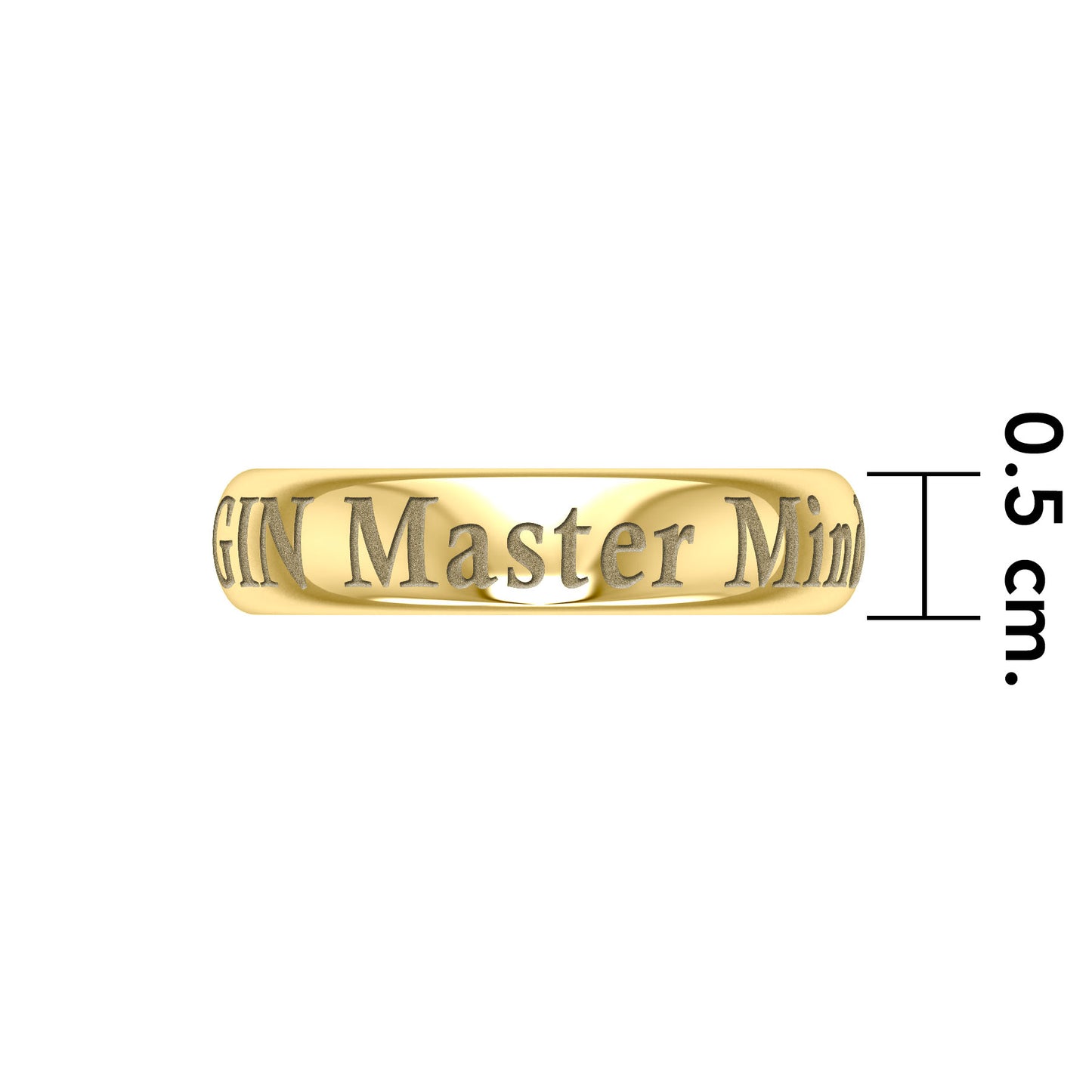 Gin Master Mind Gold Vermeil Plate on Silver Band Ring VRI1095
