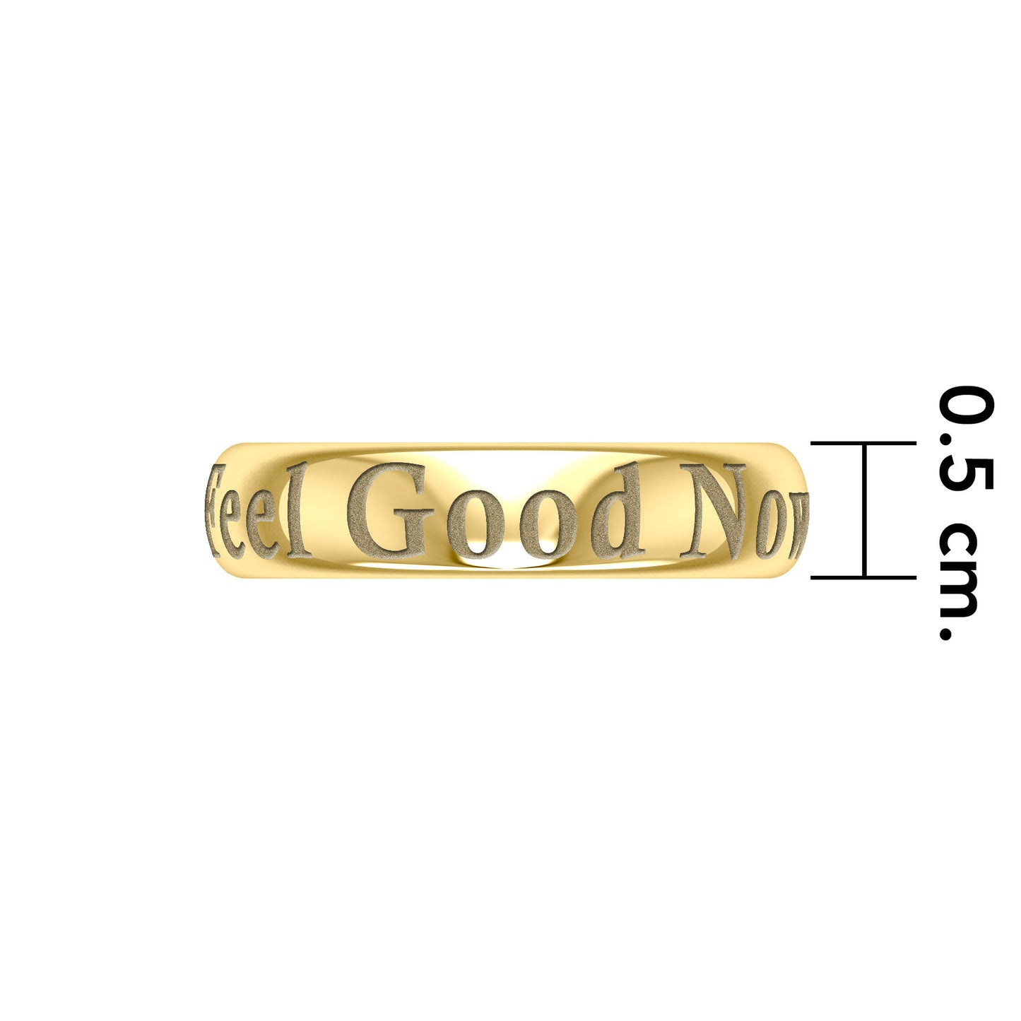 Feel Good Now Gold Vermeil Plate on Silver Band Ring VRI1096