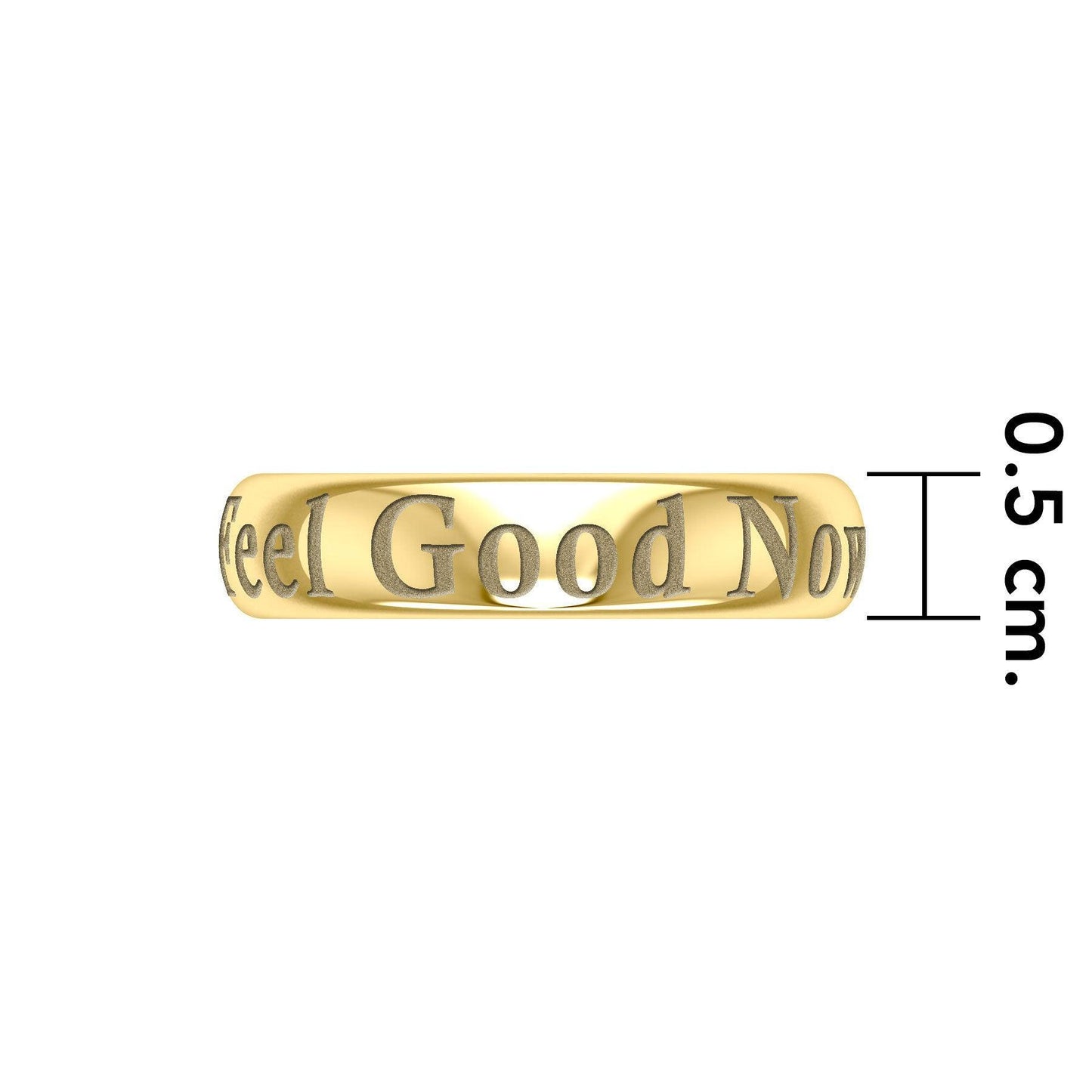 Feel Good Now Gold Vermeil Plate on Silver Band Ring VRI1096 - peterstone.dropshipping